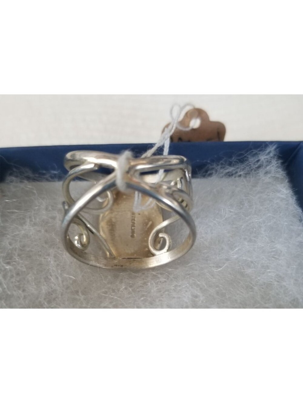 Ring Band Tiger Eye Silver Stone 20 x 15 mm Size 10 Handcrafted 8.4 gr Jerry - Picture 10 of 13